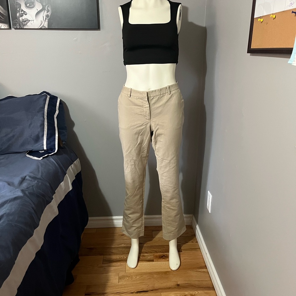 Joe Fresh Beige Straight-Leg Pants